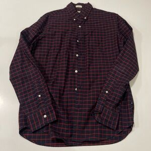 J. Crew Red and Black Plaid Casual Shirt